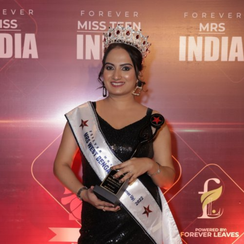 First Runner up West Bengal mrs India 2022
