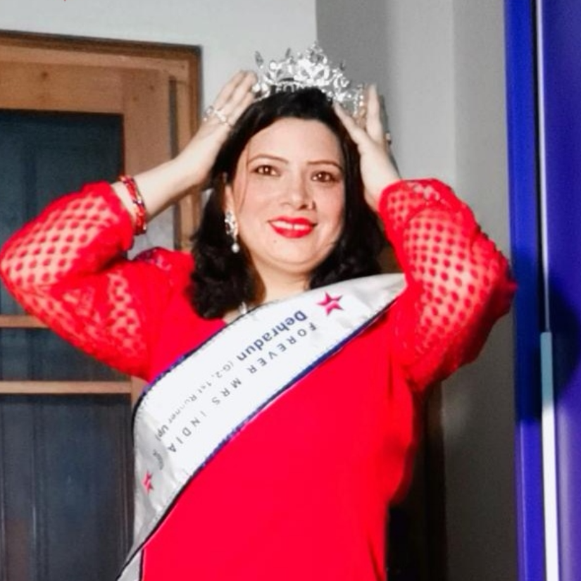 Dr Navadha Bhatt Runner Up Mrs Dehradun 2023 Crow