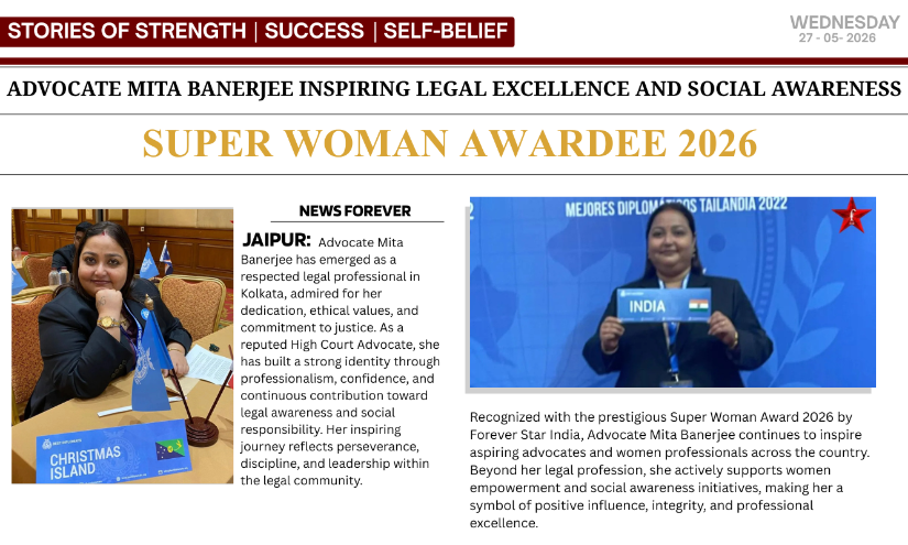 Advocate Mita Banerjee from Kolkata Achieves Super Woman Award 2026